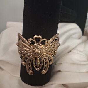 Brass Butterfly Cuff Bracelet